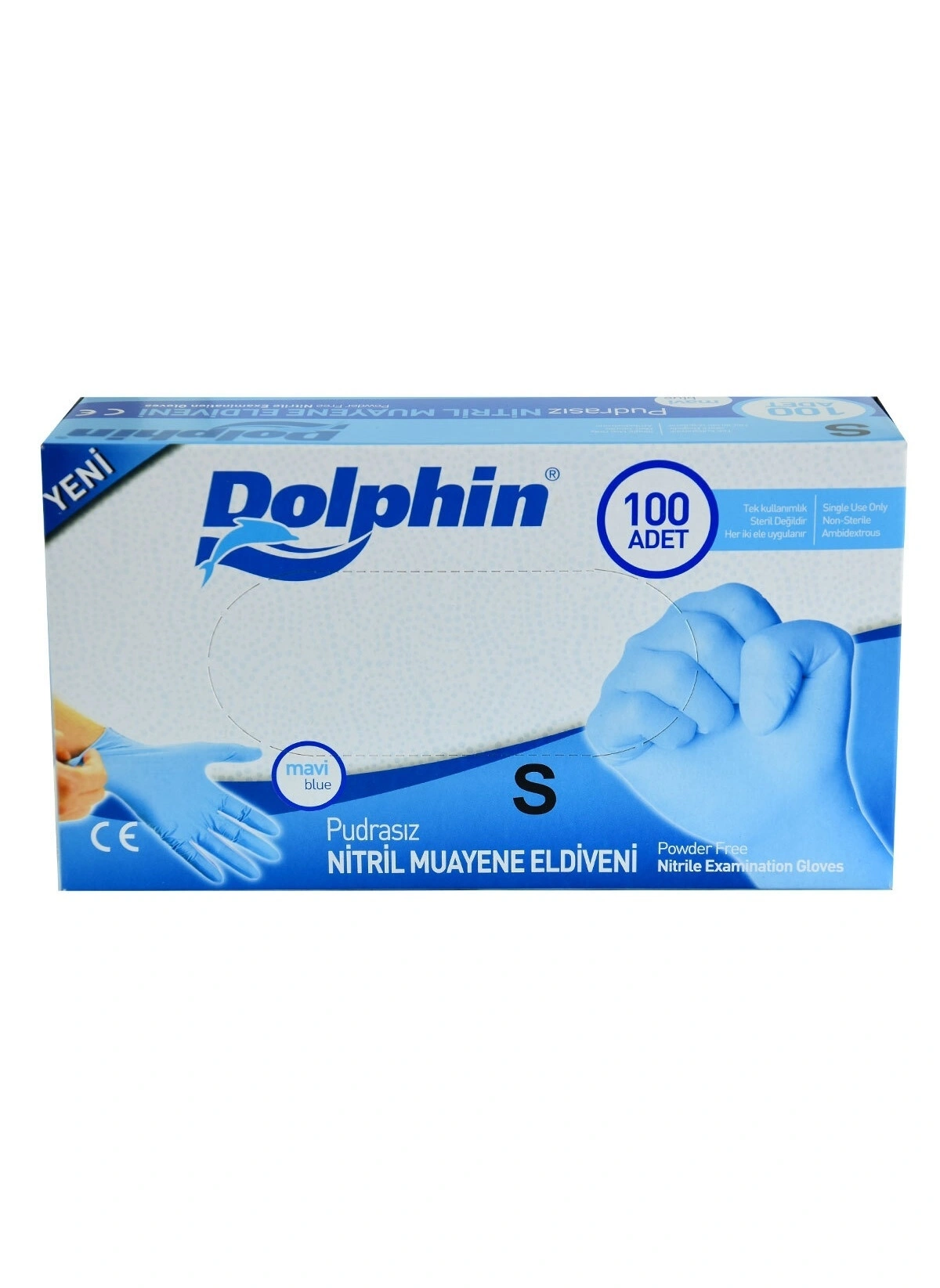 Dolphin Nitril Eldiven Mavi S